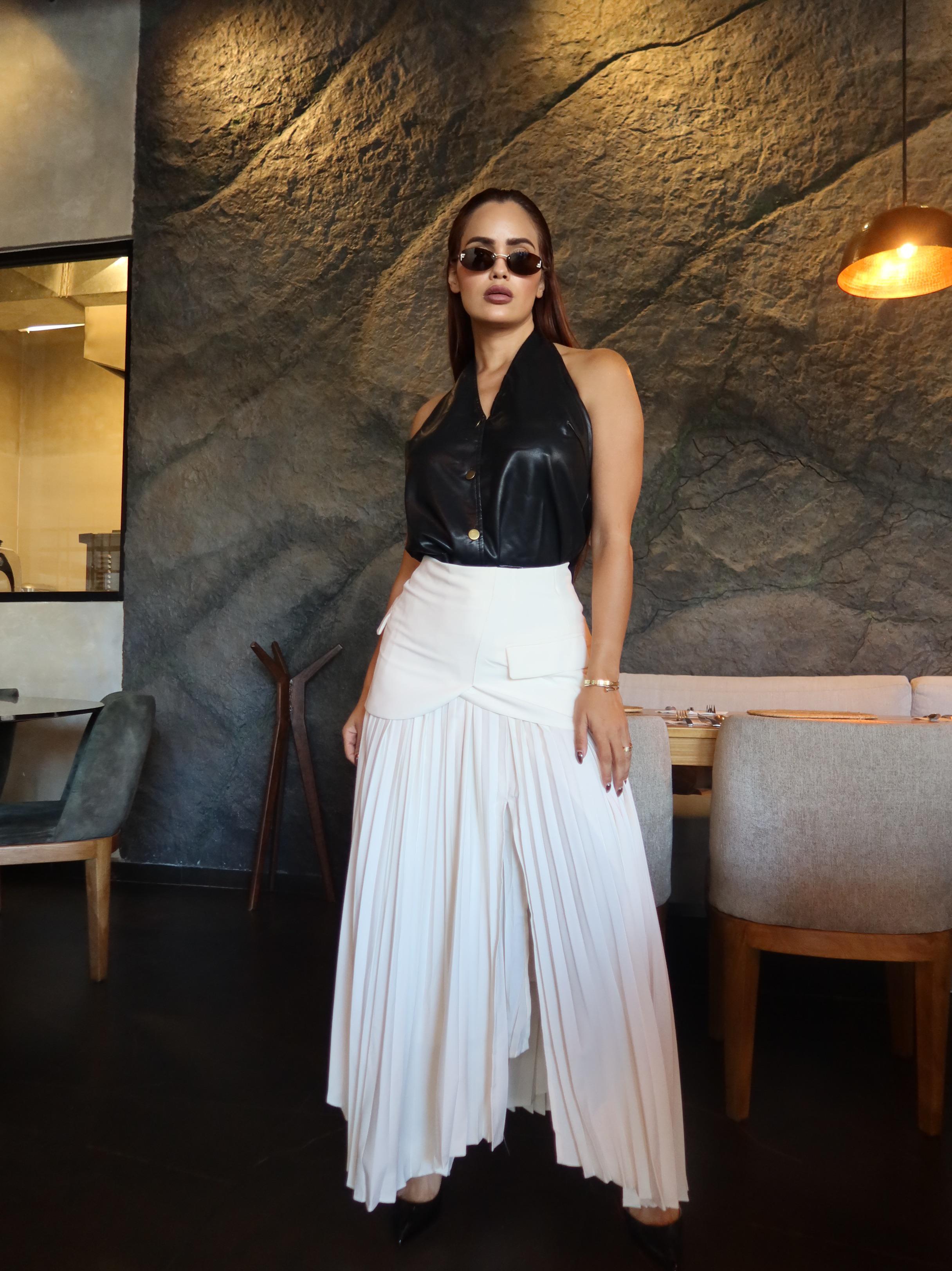 CHALECO HALTER PIEL SOLANA